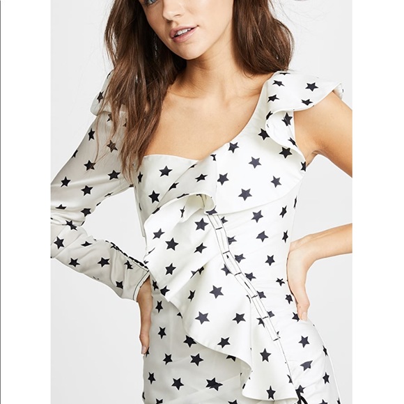 🎉🎉SELF-PORTRAIT Star print Asymmetrical Dress!🎉🎉 - Picture 8 of 12
